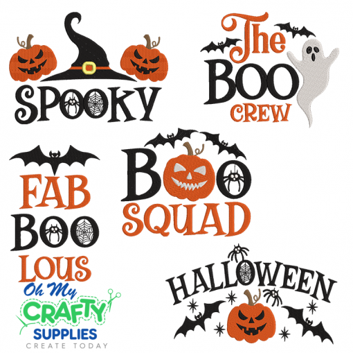 Fab BOO Lous Halloween Embroidery Design Set