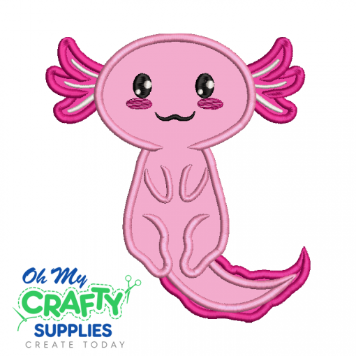 Axolotl Applique 1522 Embroidery Design