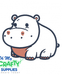 Baby Hippo 1218 Applique Design
