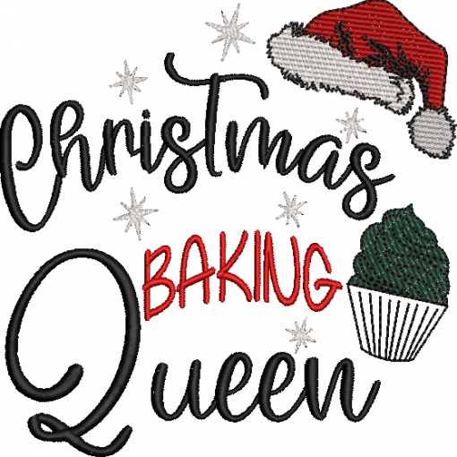 Christmas Baking Queen 1025 Embroidery Design