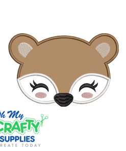 Bear Head Applique 428 Embroidery Design