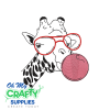 Bubblegum Giraffe Embroidery Design