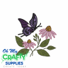 Butterfly In The Garden 27 Embroidery Design