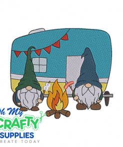 Camper Gnomes 611 Embroidery Design