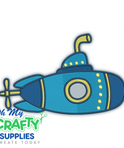 Cartoon Submarine Embroidery Design