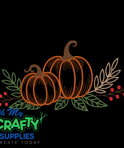 Double Pumpkins Embroidery Design