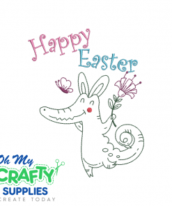 Easter Gator 120 Embroidery Design