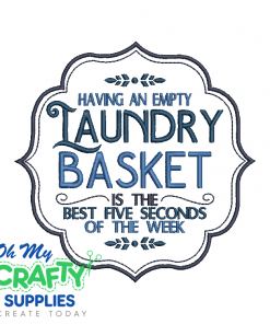 Empty Laundry Basket 730 Embroidery Design