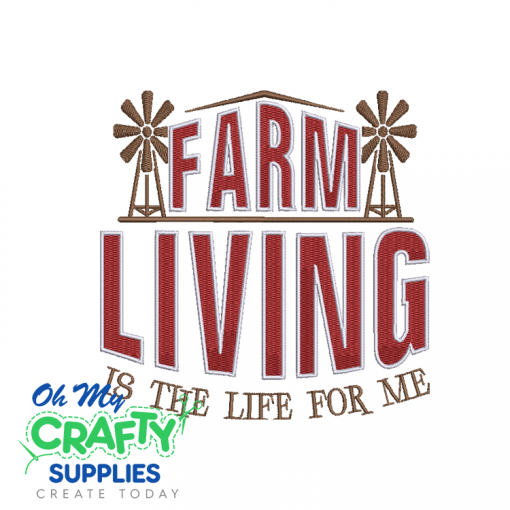 Farm Living 713 Embroidery Design