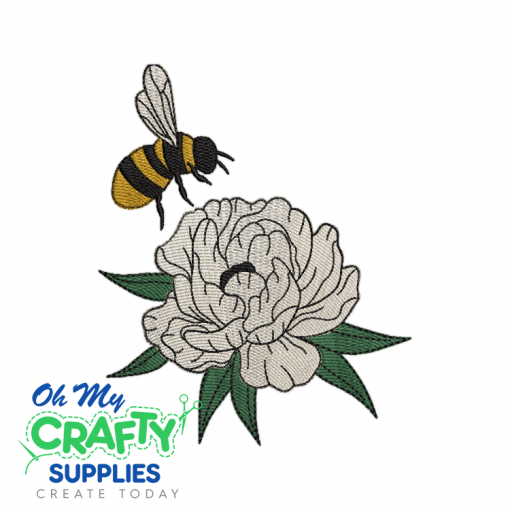 Floral Bee 41423 Embroidery Design