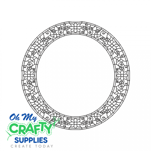Floral Monogram Framework 319 Embroidery Design