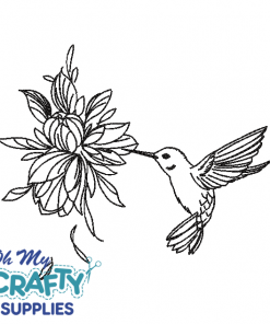 Floral Hummingbird 41122 Embroidery Design