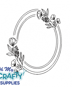 Floral Monogram Frame 7322 Embroidery Design