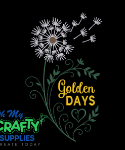 Golden Days Embroidery Design
