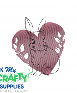 Heart Bunny 224 Embroidery Design