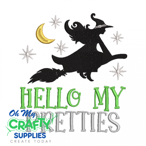 Hello My Pretties 914 Embroidery Design