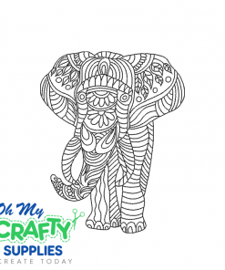 Henna Elephant 419 Embroidery Design