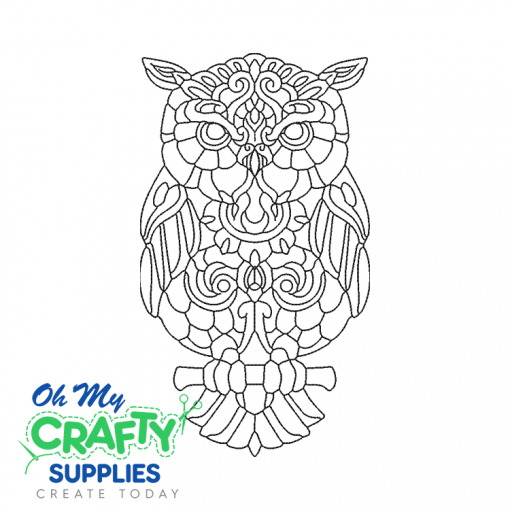 Henna Owl 416 Embroidery Design