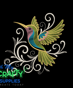 Hummingbird in Bloom Embroidery Design
