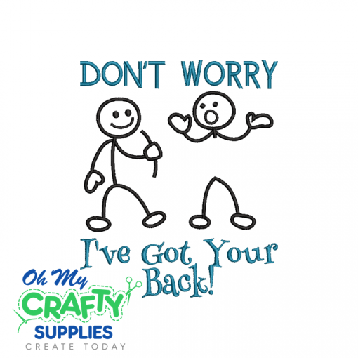 I've Got Your Back 824 Embroidery Design
