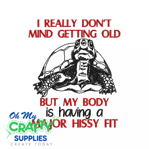 Major Hissy Fit Turtle/Tortoise Embroidery Design