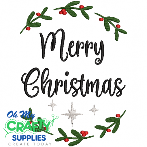 Merry Christmas 95 Embroidery Design