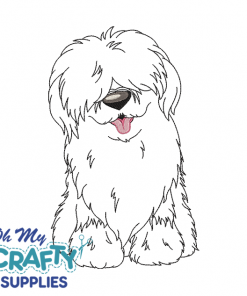 Old English Sheepdog 1722 Embroidery Design