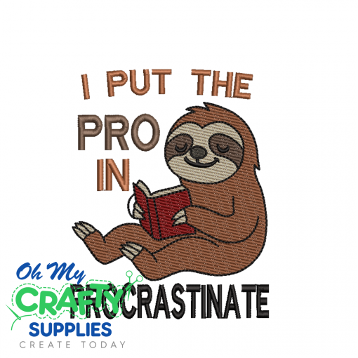 Pro Procrastinate Embroidery Design