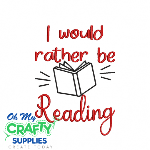 Rather Be Reading 9122 Embroidery Design