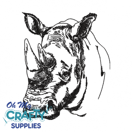 Rhino Sketch11822 Embroidery Design
