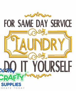 Same Day Laundry 726 Embroidery Design
