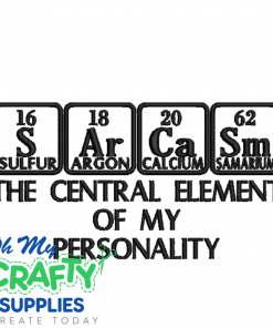 Sarcasm Element Embroidery Design