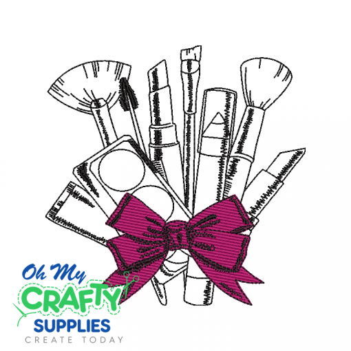 Sketch Makeup Brushes 113 Embroidery Design