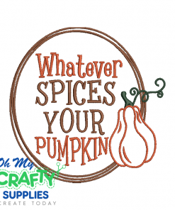 Spices Your Pumpkin 85 Embroidery Design