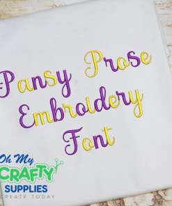 Pansy Prose Embroidery Font (BX Included) (FM)