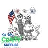 Patriotic Friends Embroidery Design