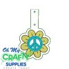 Peace Flower Key Fob Embroidery Design (KFC)