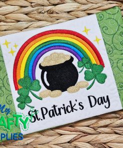 Pot of Gold Mug Rug Embroidery Design (MAD)