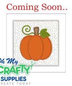 Pumpkin Potholder Embroidery Design