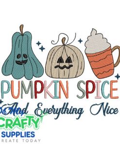 Pumpkin Spice 91424 Embroidery Design