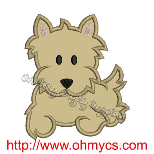 Puppy Dog Applique Design