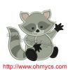 Raccoon Applique Design