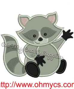 Raccoon Applique Design