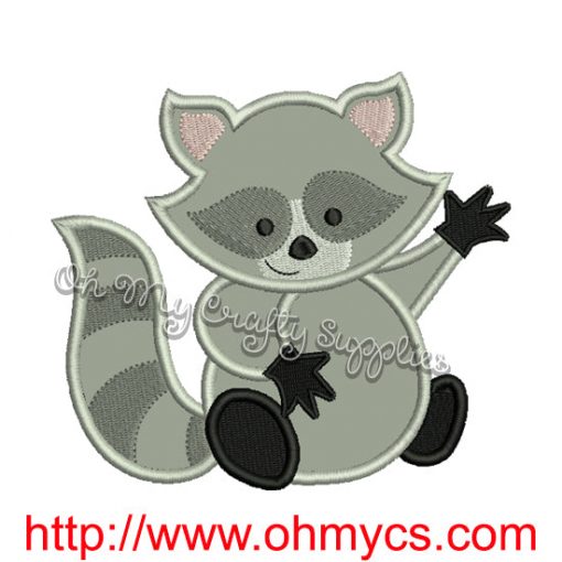 Raccoon Applique Design