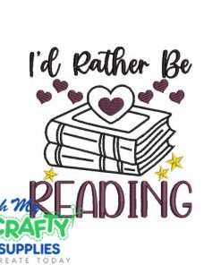 Rather be Reading 720 Embroidery Design