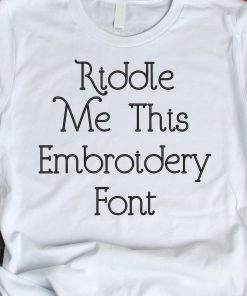 Riddle Me This Font (BX Included)
