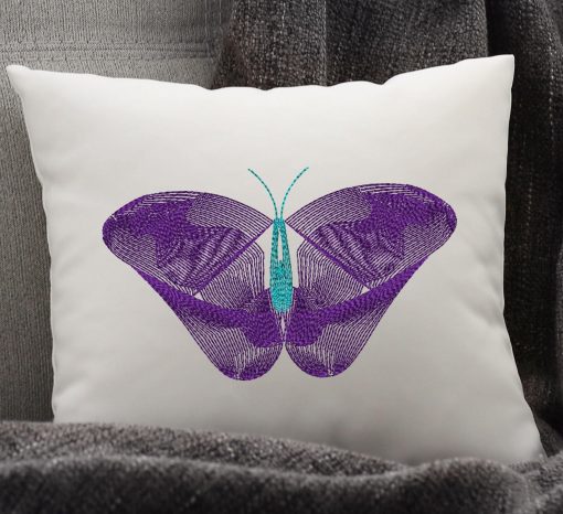 Rippled Butterfly Embroidery Design