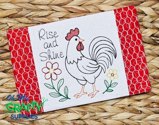 Rise and Shine Mug Rug Embroidery Design (MAD)