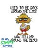 Rock around the clock Embroidery Design