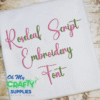Roseleaf Script Embroidery Font (BX Included)